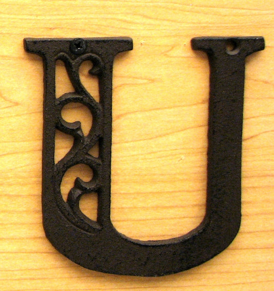 Cast Iron Letter U