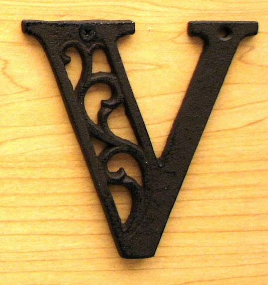 Cast Iron Letter V