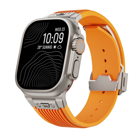 Color: Titanium Orange, Specifications: 42or44or45or49MM - Creative And Minimalist Home Silicone Strap