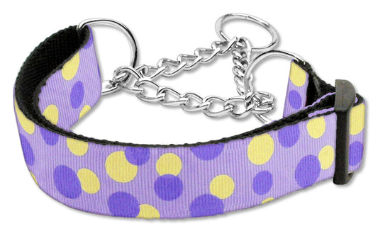 Confetti Dots Nylon Collar Martingale Lavender Medium