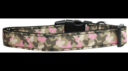 Camo Butterflies Nylon Dog Collar Large