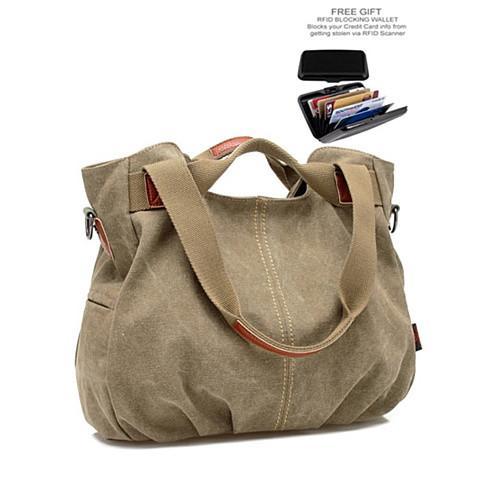 ARM CANDY Handy Natural Canvas Handbag