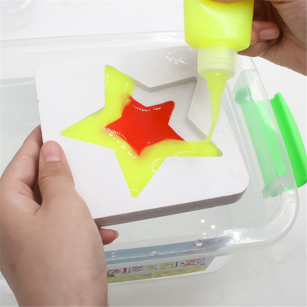 ECAI 10PCS 60ML DIY Magice Water Elf Animals Toy Water Absorption Swell Toy Slime Clay With Mould Box Packing