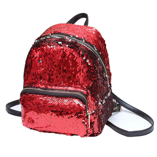 COLOR: RED - Let it Twinkle Sequin Backpack Pretty and Practical