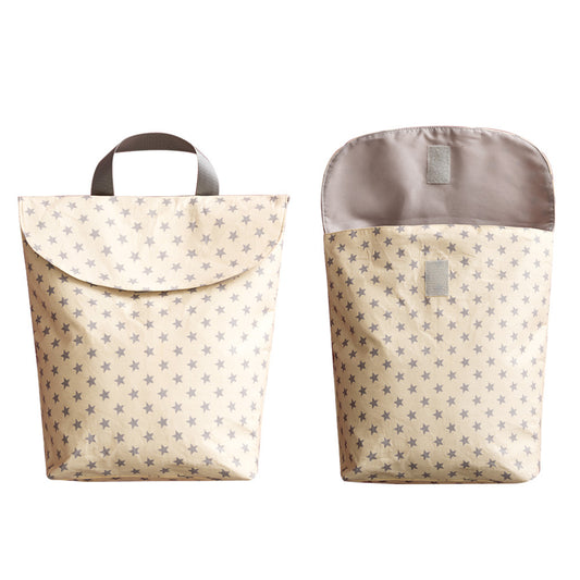 Color: Yellow little star, Size: L - Baby diaper storage bag
