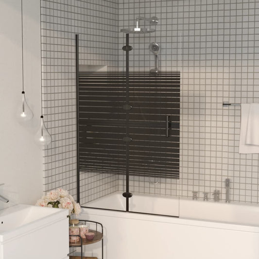 vidaXL Folding Shower Enclosure ESG 31.5"x55.1" Black