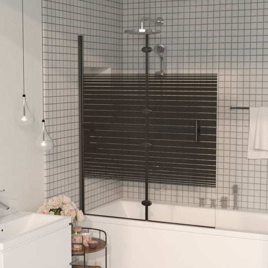 vidaXL Folding Shower Enclosure ESG 39.4"x55.1" Black