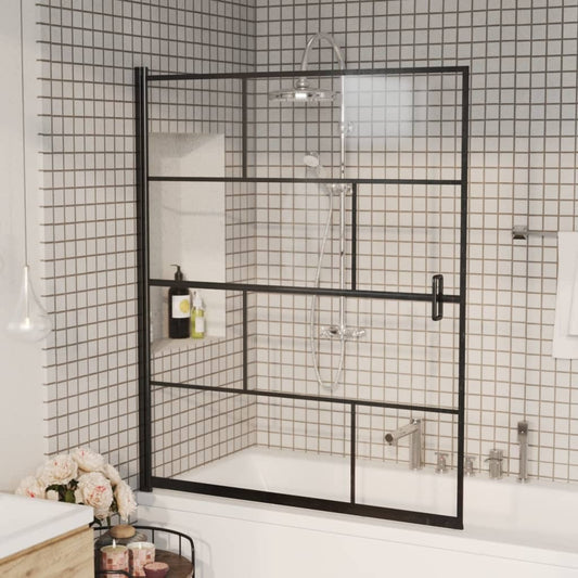 vidaXL Shower Enclosure ESG 45.7"x55.1" Black