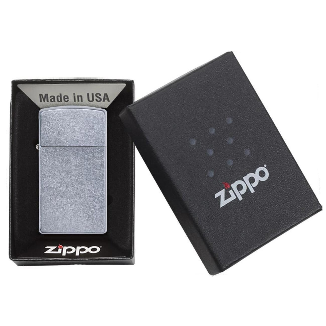 Zippo Windproof Lighter Slim Street Chrome