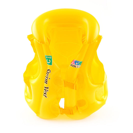 Color: Yellow, Model: M - Inflatable Children's Life Jacket Buoyancy Vest