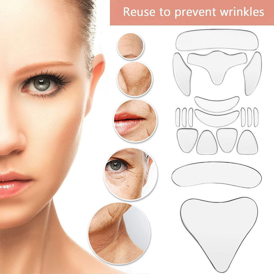 quantity: 18pcs a set - Silicone Anti-wrinkle Face Patch