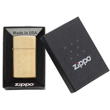 Zippo Slim Brass Venetian