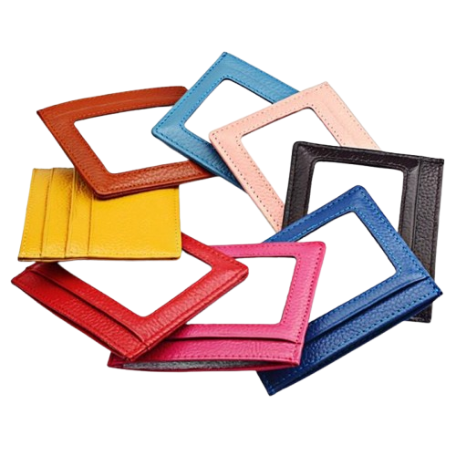 Color: Golden - Skinny Mini RFID Safe Universal Minimal Wallet