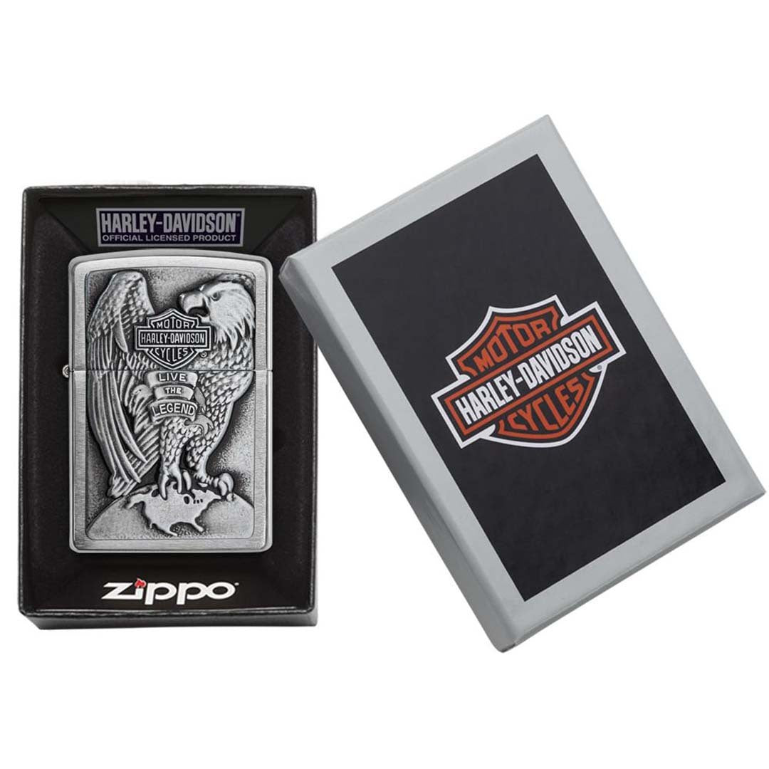 Zippo Windproof Lighter Harley-Davidson Eagle Wings Live the Legend