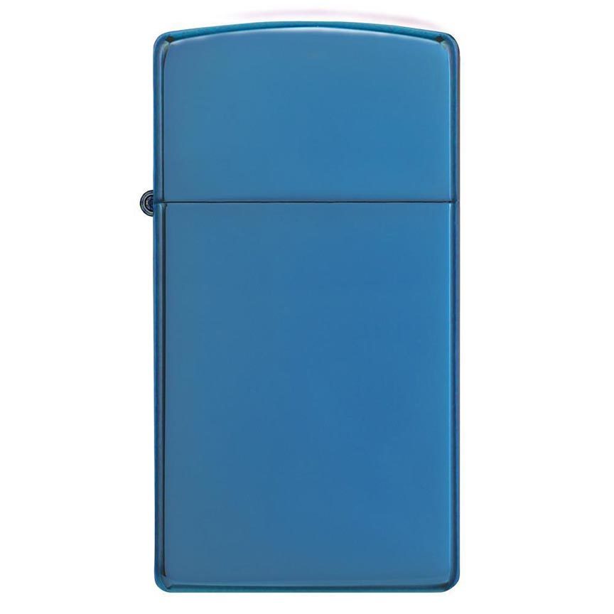 Zippo Windproof Lighter High Polish Blue Slim Case