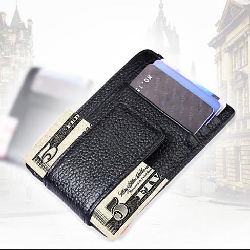 Color: Black - Money Clip with RFID Safe Wallet