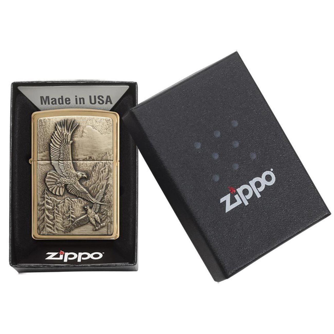 Zippo Windproof Lighter Soaring Eagles Emblem