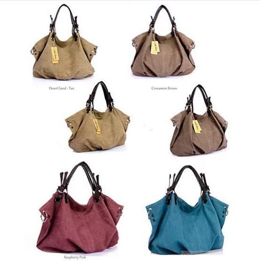 Color: CINNAMON BROWN - Journey Canvas Handbag