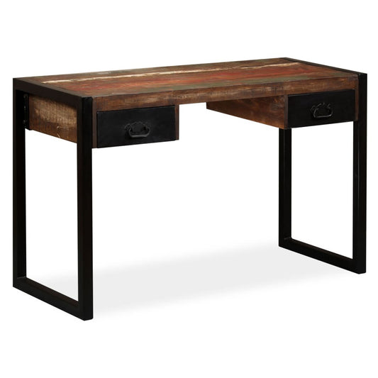 vidaXL Desk with 2 Drawers Solid Reclaimed Wood 47.2"x19.7"x29.9"