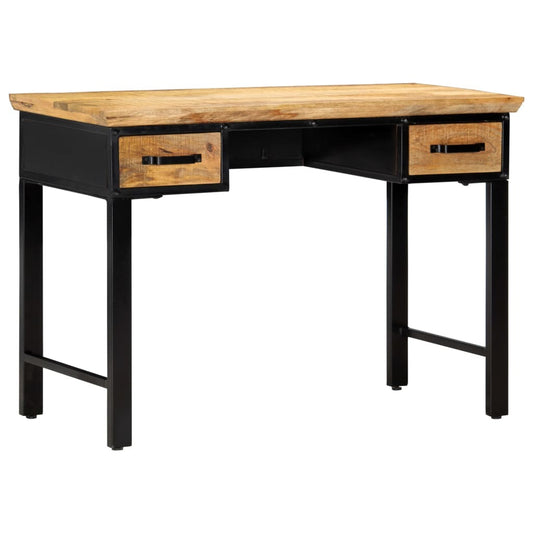 vidaXL Writing Table 43.3"x19.6"x29.9" Solid Mango Wood