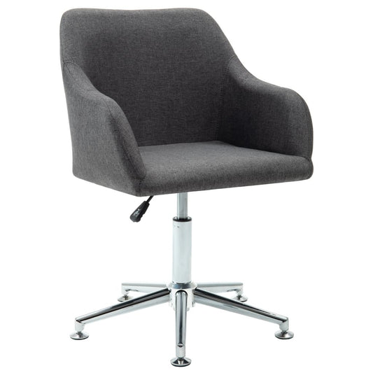 vidaXL Swivel Office Chair Dark Gray Fabric