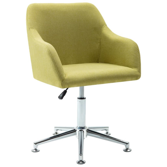 vidaXL Swivel Office Chair Green Fabric