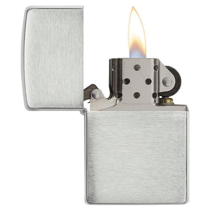 Zippo Windproof Lighter Armor Brushed Sterling Silver