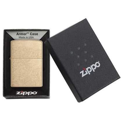 Zippo Windproof Lighter Armor Tumbled Brass