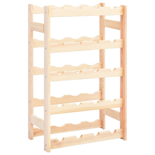 vidaXL Wine Rack for 20 Bottles Pinewood