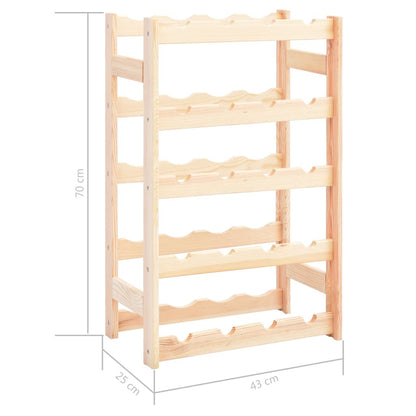 vidaXL Wine Rack for 20 Bottles Pinewood