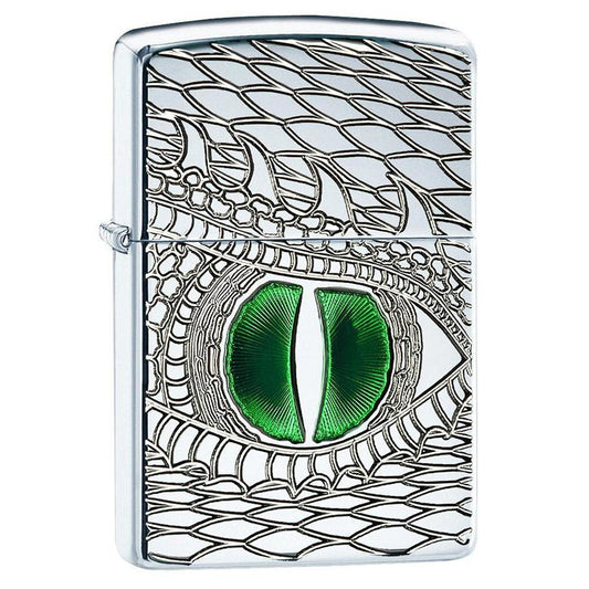 Zippo Windproof Lighter DRAGON EYE High Polish Chrome Armor