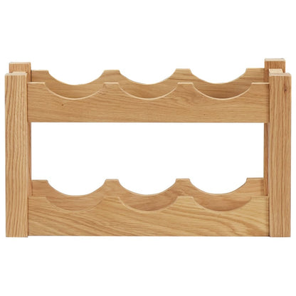 vidaXL Wine Rack for 6 Bottles 14.6"x8.3"x8.3" Solid Oak Wood