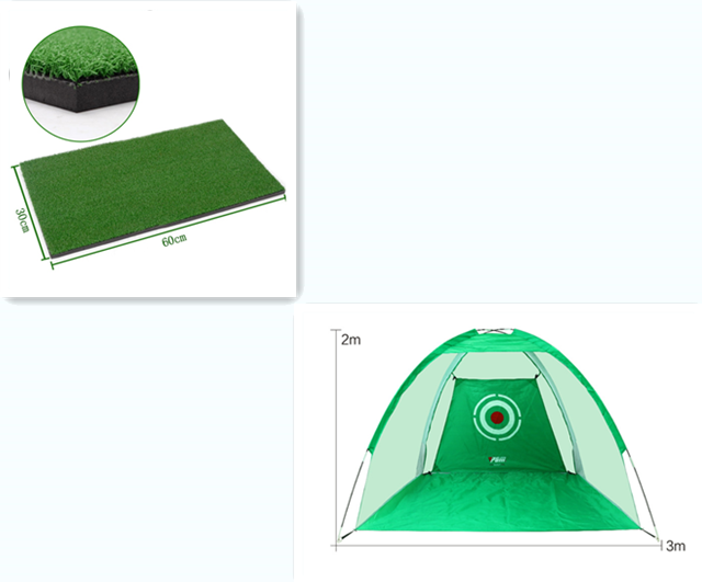 Color: 3m Green set - Golf Practice Net Tent Golf Hitting Cage Garden Grassland Practice Tent Golf Training Equipment Mesh Outdoor