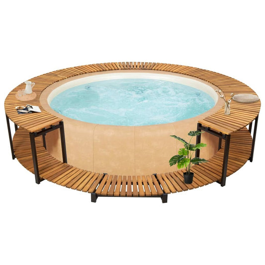 vidaXL Spa Surround 107.5"x20.9" Solid Acacia Wood