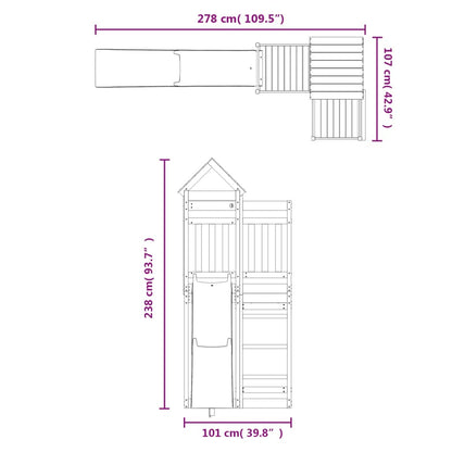 vidaXL Outdoor Playset Solid Wood Douglas