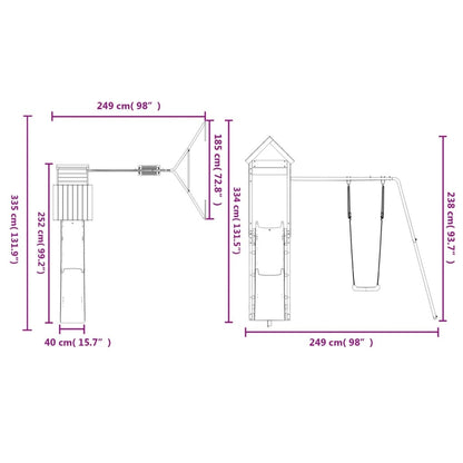 vidaXL Outdoor Playset Solid Wood Douglas