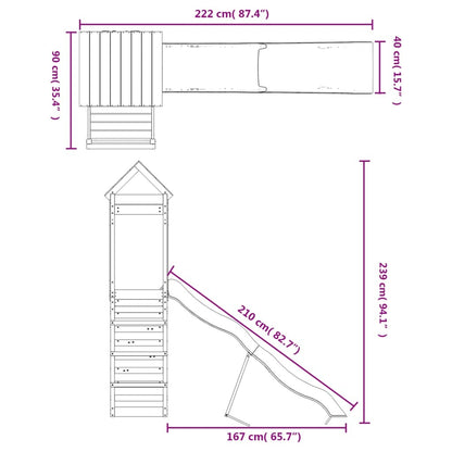 vidaXL Outdoor Playset Solid Wood Douglas