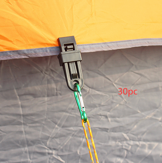 Quantity: 30pc - Tent tent, wind rope fixing clip, outdoor camping plastic clip sunshade shed, tent tent accessories