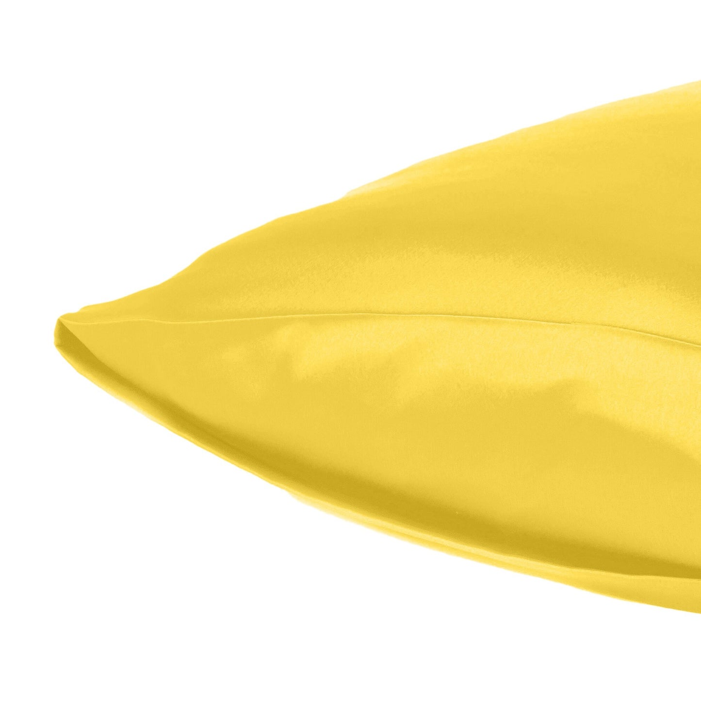 Lemon Dreamy Set Of 2 Silky Satin King Pillowcases