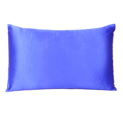 Royal Blue Dreamy Set Of 2 Silky Satin King Pillowcases