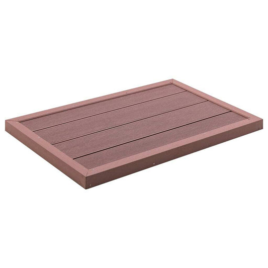 vidaXL Floor Element for Solar Shower Brown 39.8"x24.8"x2.2" WPC