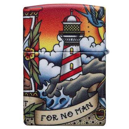 Zippo Windproof Lighter Nautical Tattoo Design