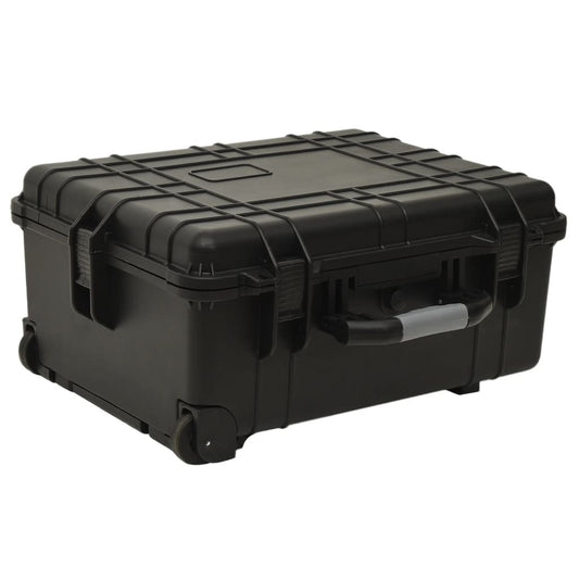 vidaXL Wheeled Flight Case Black 22.8"x17.7"x10.6" PP