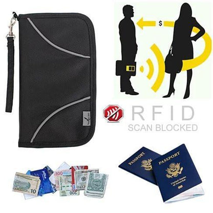 SAFE JOURNEY RFID BLOCKER Passport and Credit Card Protector Wallet