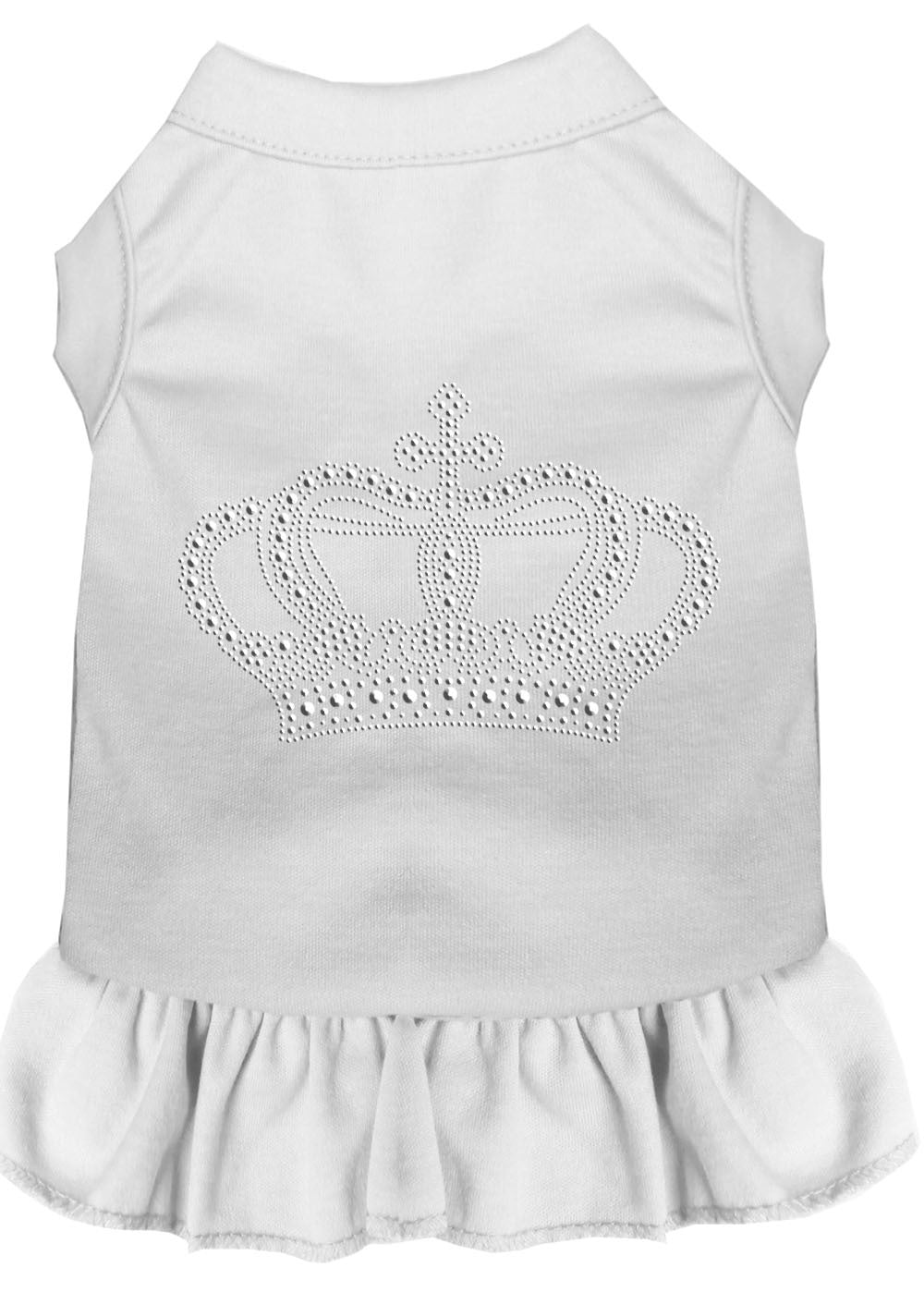 Rhinestone Crown Dress White 4X