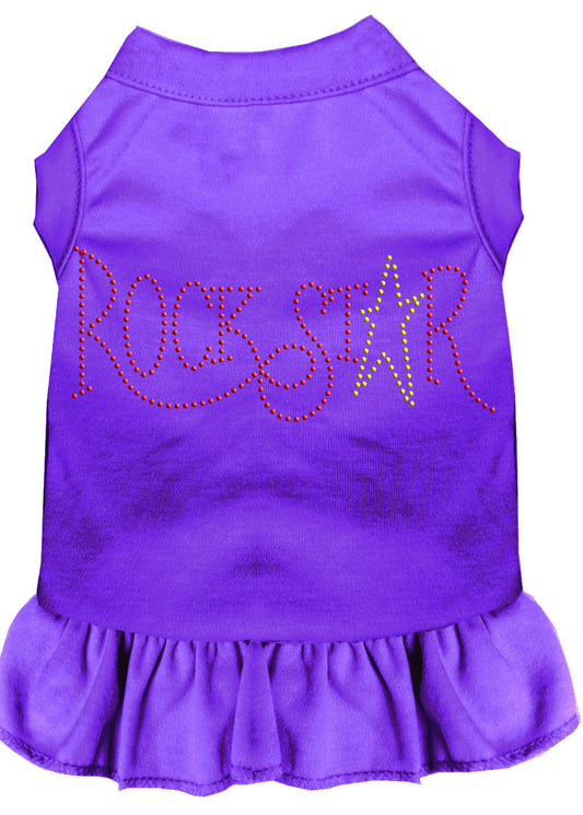 Rhinestone RockStar Dress Purple XXL