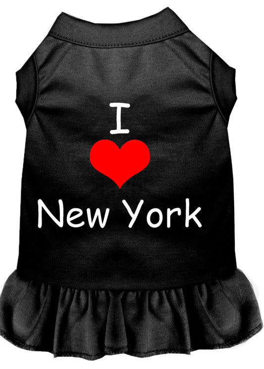I Heart New York Screen Print Dress Black XL