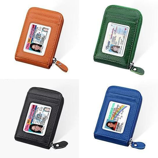Color: Green - Zip Vault RFID Blocker Card Holder And Wallet