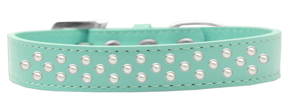 Sprinkles Dog Collar Pearls Size 20 Aqua