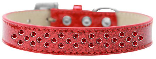 Sprinkles Ice Cream Dog Collar Red Crystals Size 18 Red